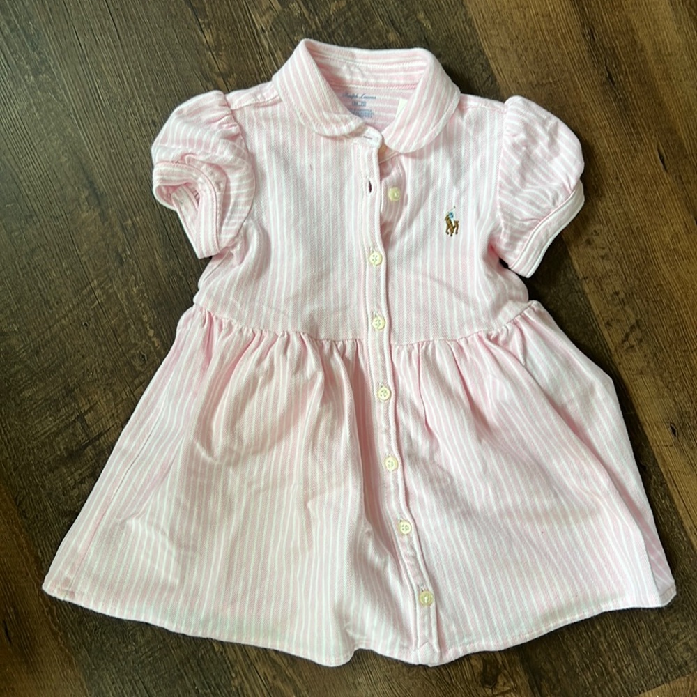 Ralph Lauren Pink Striped Dress with Bloomers